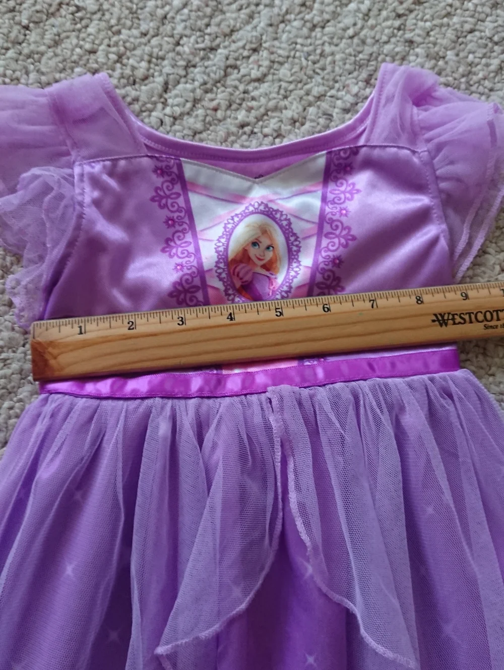 Disney Purple Rapunzel Tulle Princess Nightgown Size 3T - Picture 9 of 10